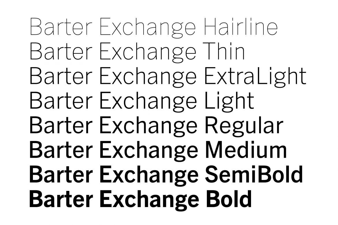 Barter Exchange Typeface - view 10