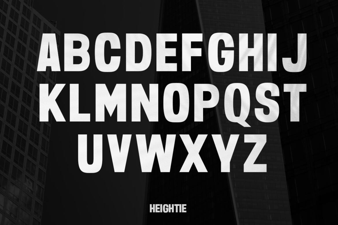 Heightie Headline FREE Font - view 3