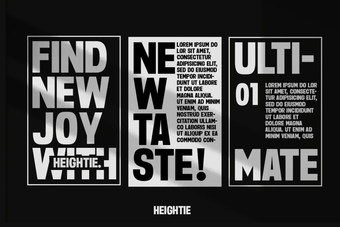 Heightie Headline FREE Font alternate