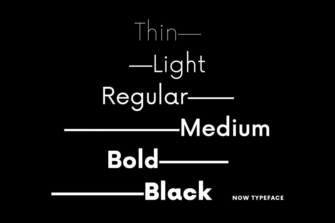 NOW Typeface - 9 FREE Fonts - view 4