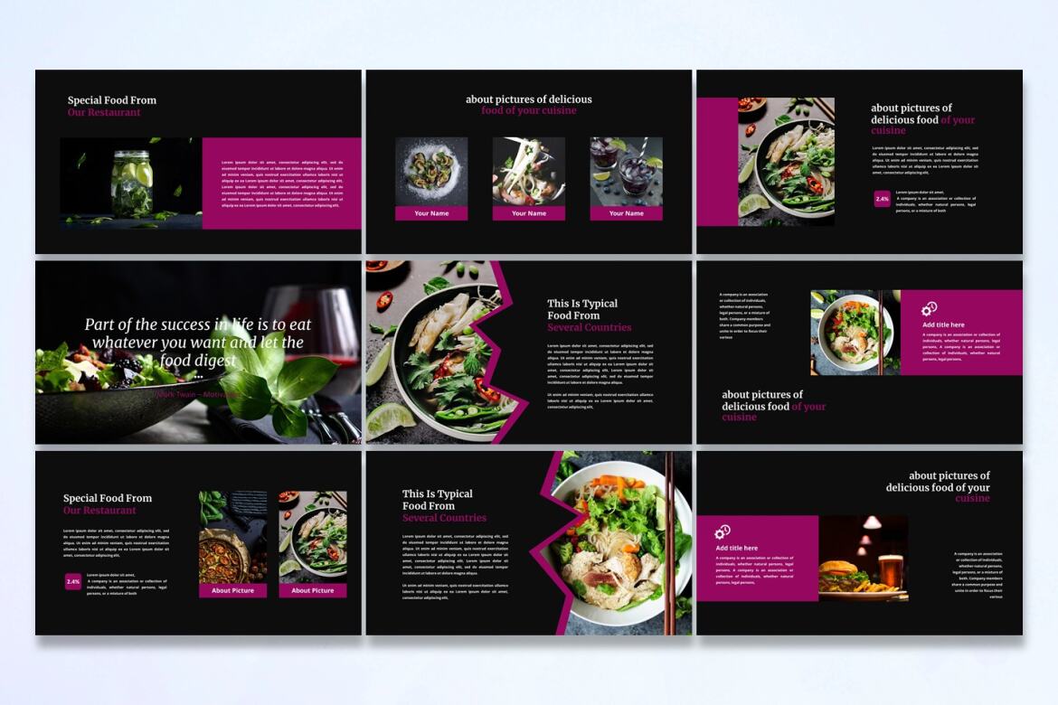 Delicious - FREE Powerpoint Template - view 3