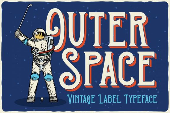 Outer Space Label Typeface
