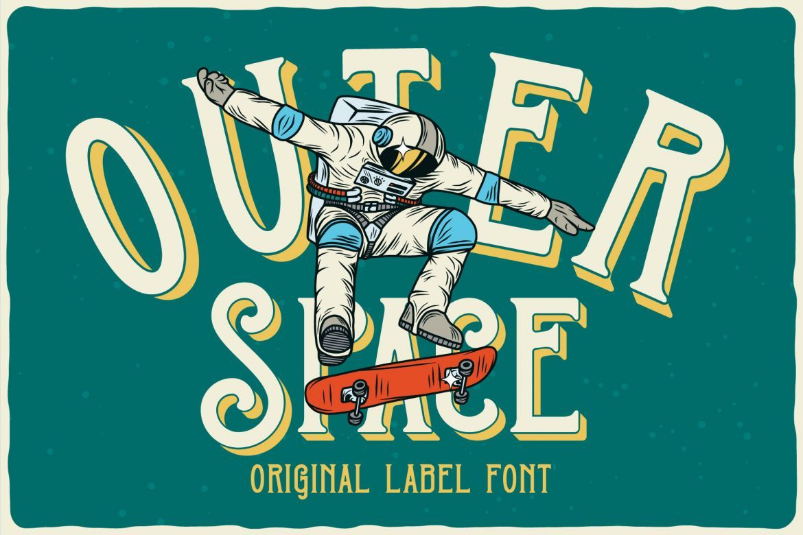 Outer Space Label Typeface - view 3