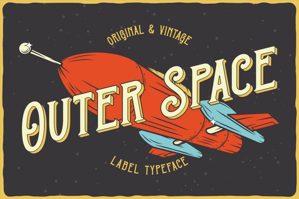 Outer Space Label Typeface - view 5