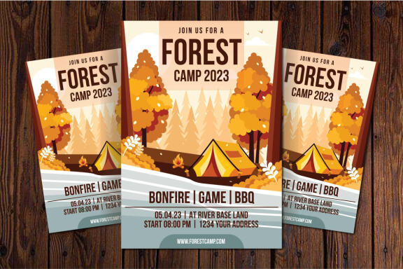 Forest Camp FREE Flyer Template