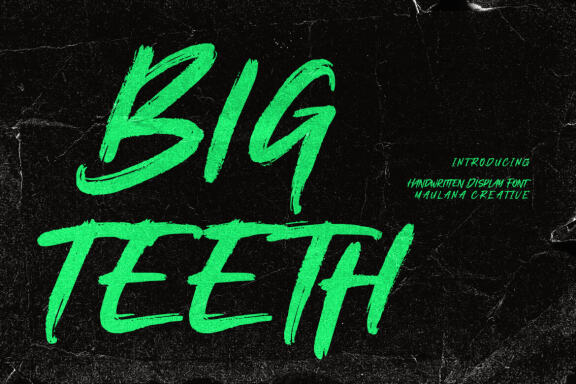 Bigteeth Handwritten Free Brush Font