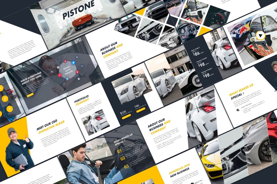 Pistone - FREE Powerpoint Template - view 5