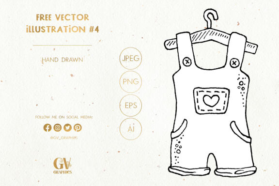 Free Vector Illustration #4 - Baby Jumper Bodysuit