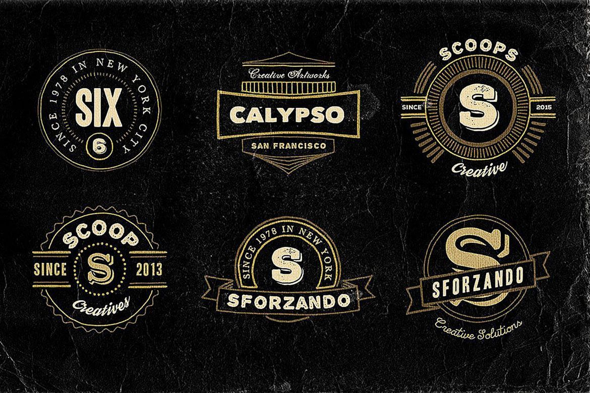 18 Hand Drawn Vintage Badges v.2 - view 4