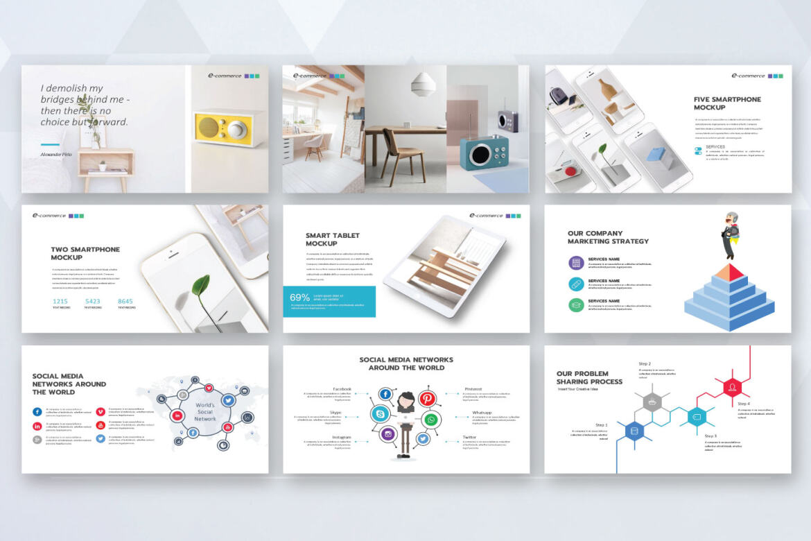 E-Commerce - Free Keynote Template - view 4