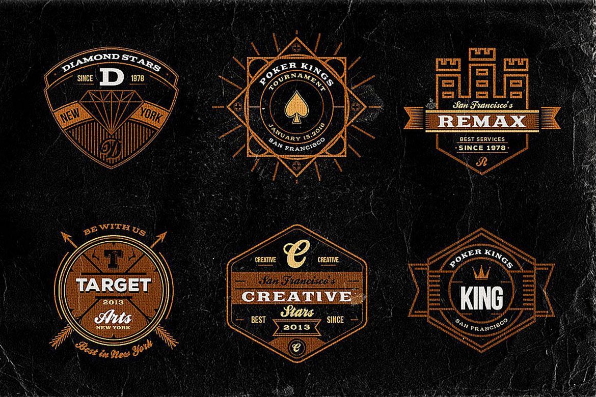 12 Retro/Vintage Badges - view 5