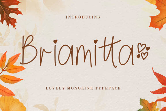Briamitta FREE Monoline Font