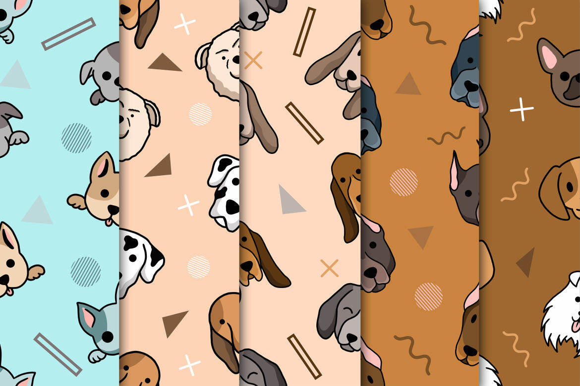 Dog Puppies - FREE Seamless Patterns alternate