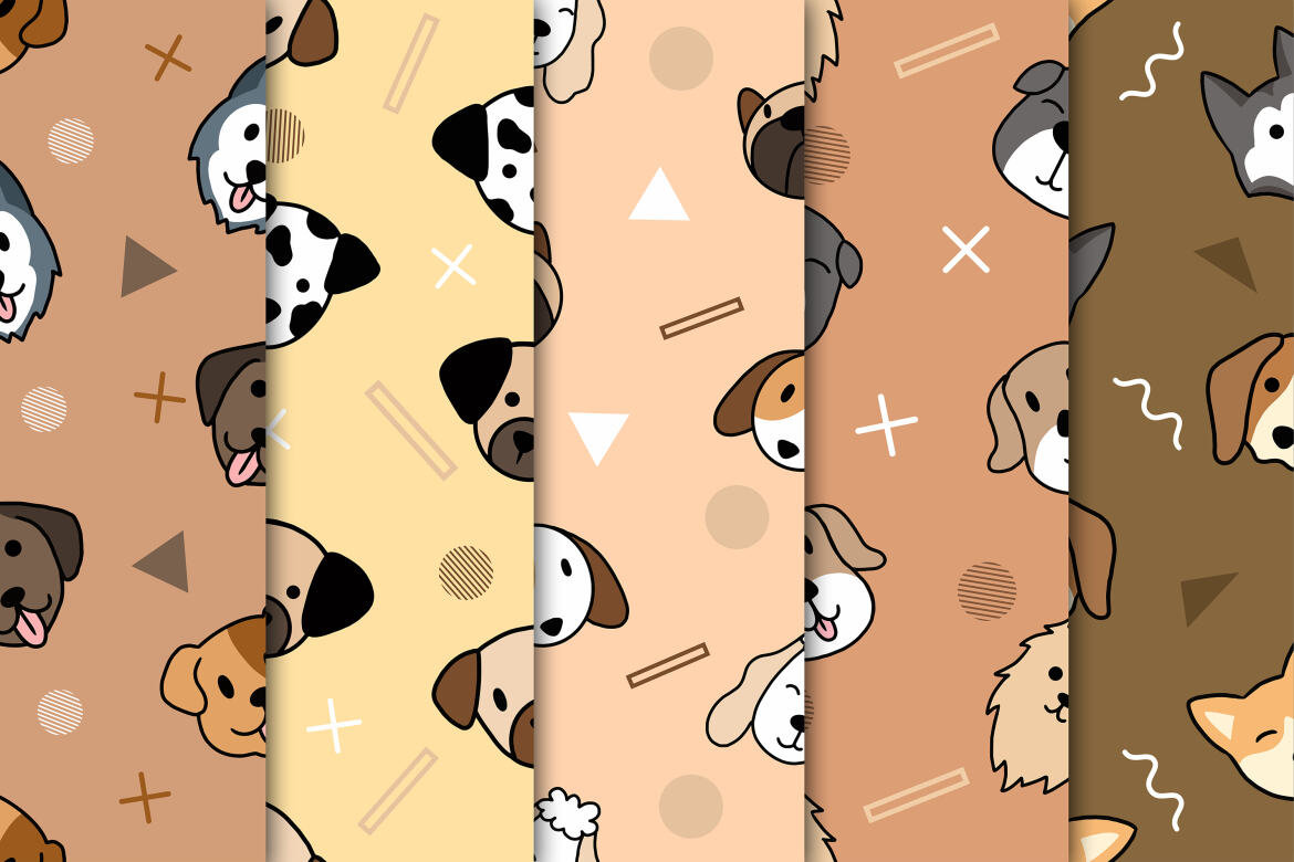 Dog Puppies - FREE Seamless Patterns - view 3
