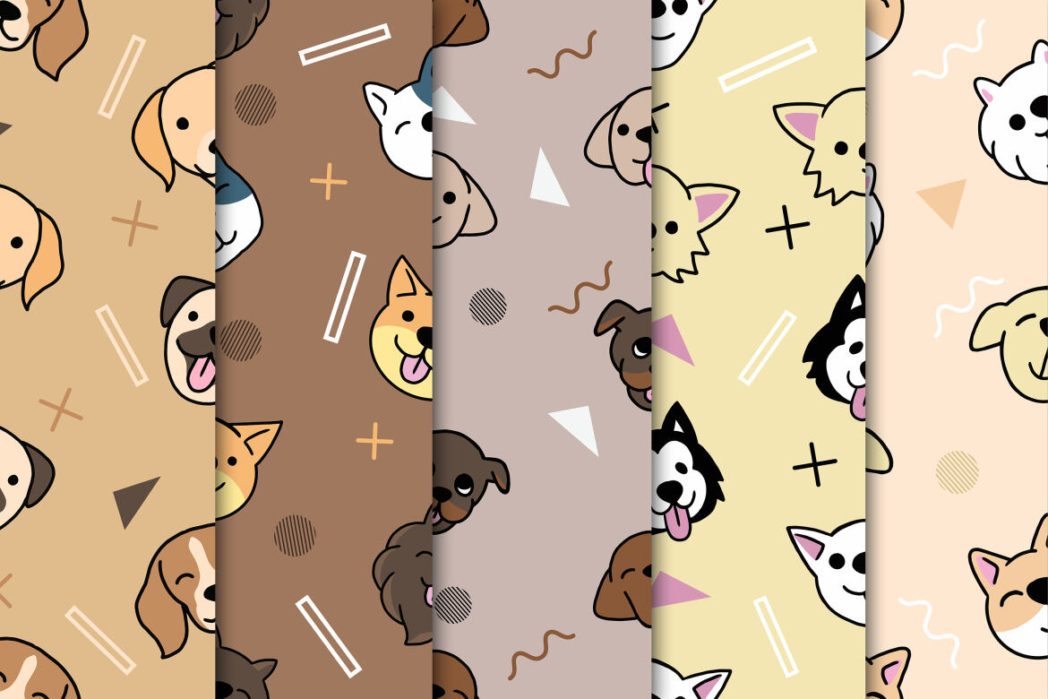 Dog Puppies - FREE Seamless Patterns - view 4