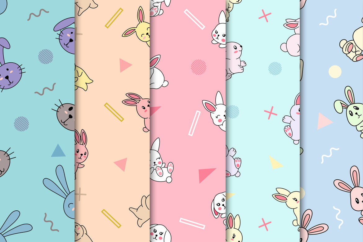 Bunny Rabbit - FREE Seamless Patterns - view 4