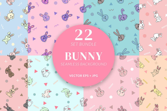 Bunny Rabbit - FREE Seamless Patterns