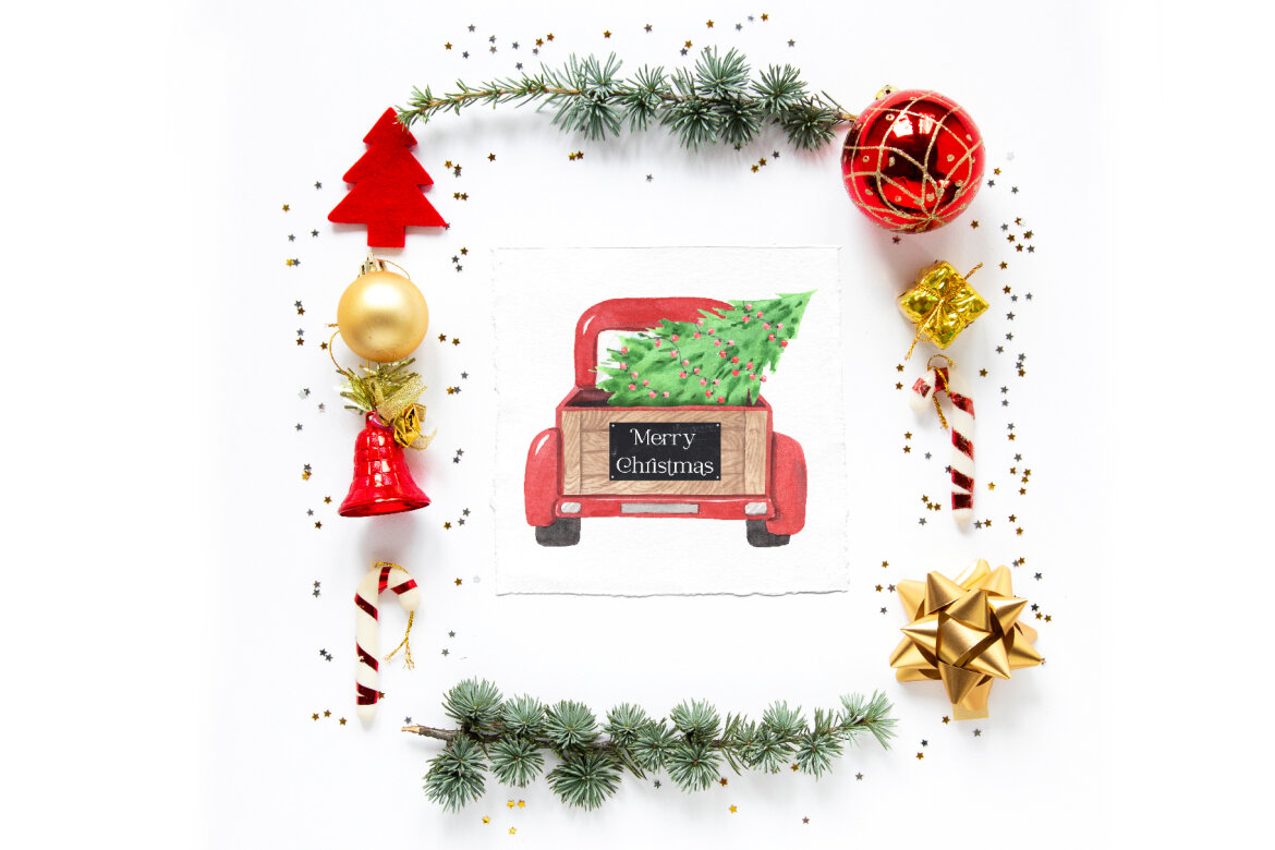 Christmas Truck FREE Sublimation alternate