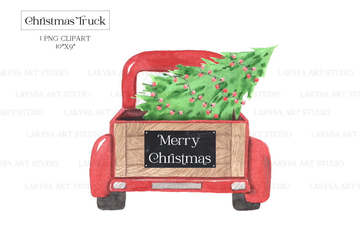 Christmas Truck FREE Sublimation alternate