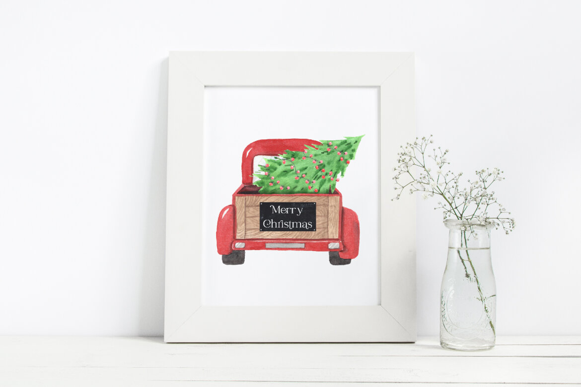 Christmas Truck FREE Sublimation alternate