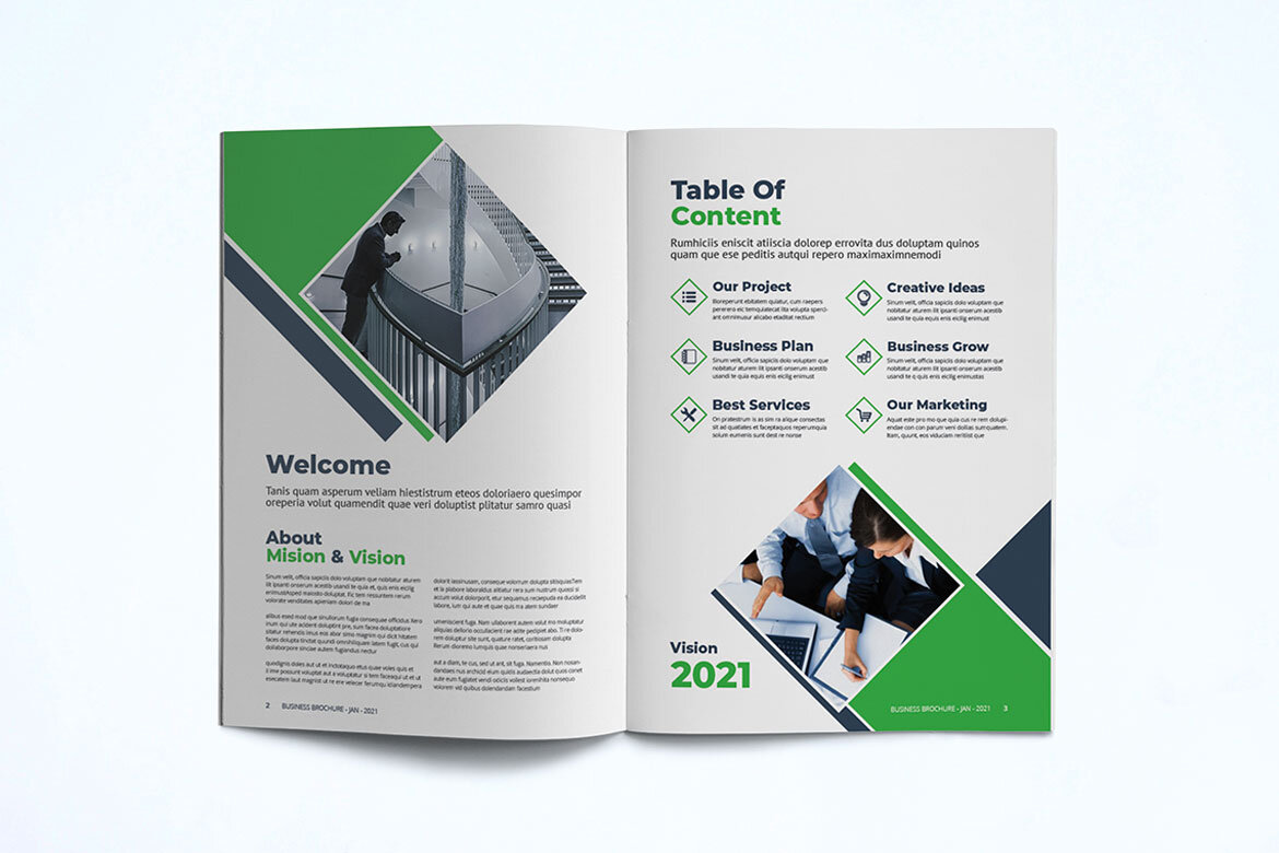 Business Brochure FREE InDesign Template - view 4