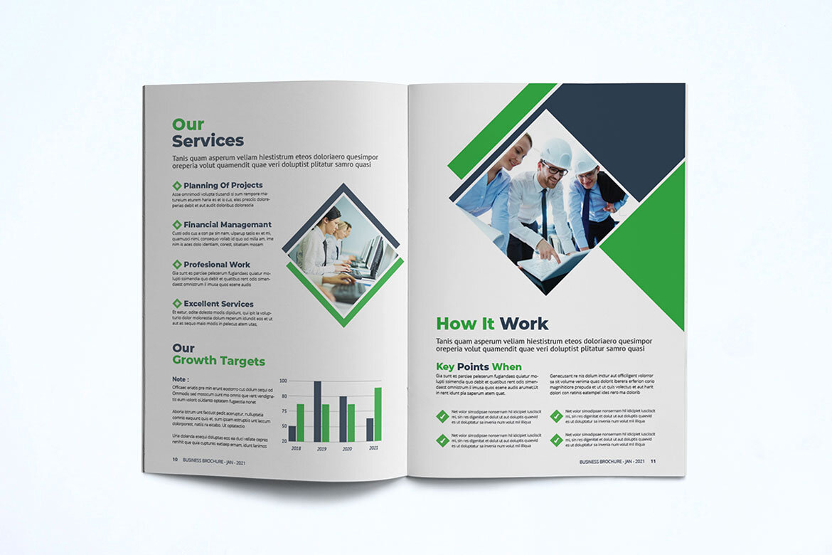 Business Brochure FREE InDesign Template - view 9
