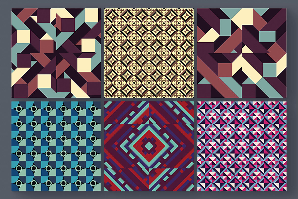 6 Free Vector Geoemtric Backgrounds - view 3