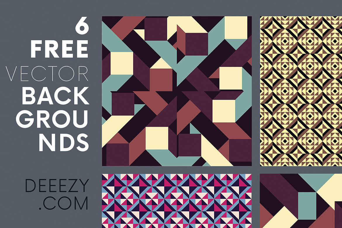6 Free Vector Geoemtric Backgrounds - view 2