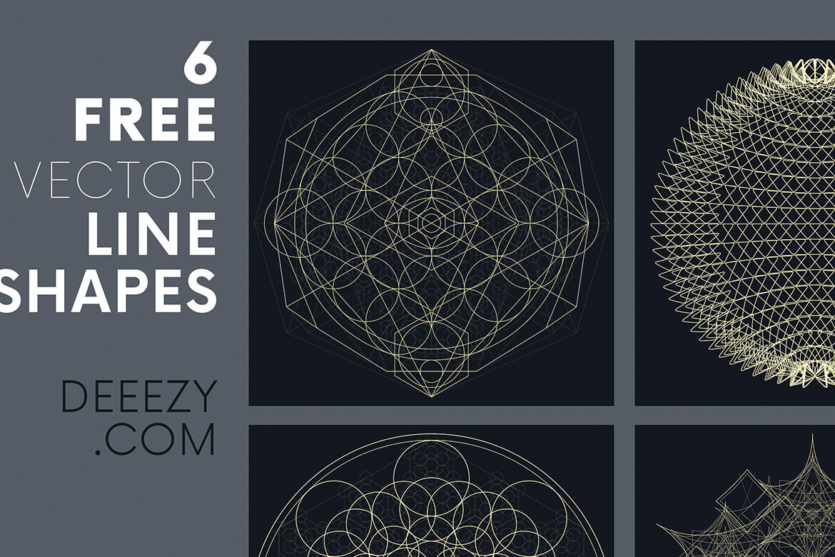 6 Free Vector Linear Shapes alternate