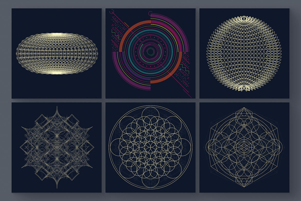 6 Free Vector Linear Shapes - view 3