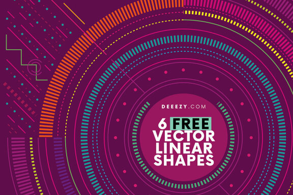 6 Free Vector Linear Shapes
