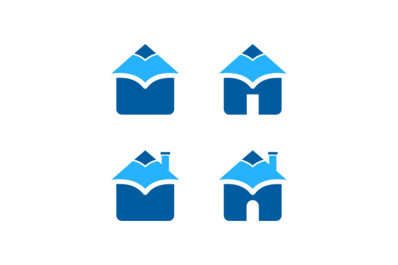 Home Education Book - Free Logo Shapes