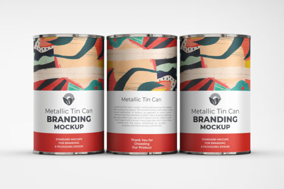 Metallic Tin Can - Free Mockup