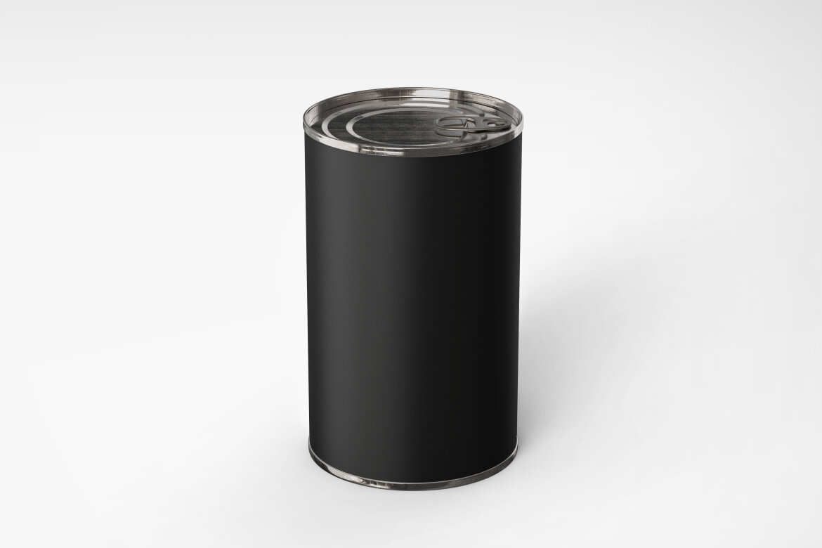Metallic Food Can - Free Mockup - view 3
