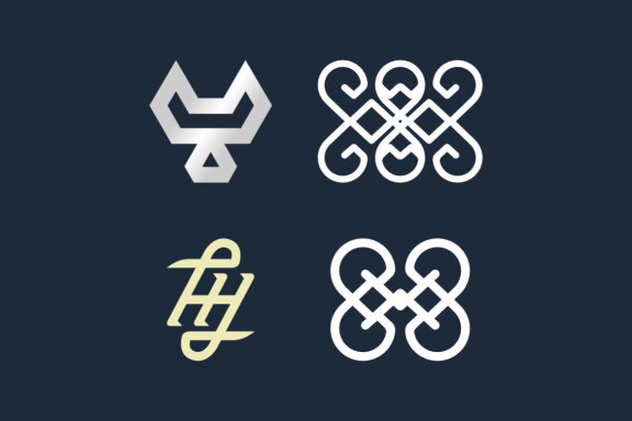 Y HY and ornament - Free Logo Shapes