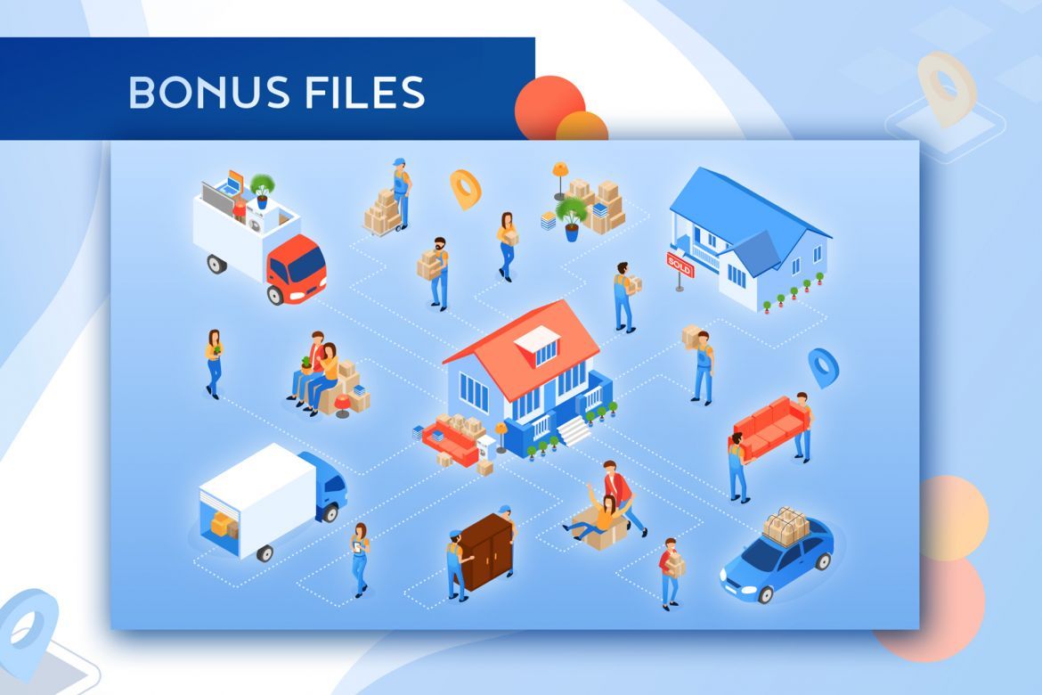 Moving Home Isometric Design alternate