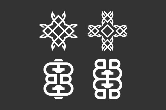 Ornament dog crosslines - Free Logo Shapes