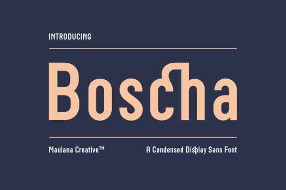 Boscha Condensed FREE Sans Font