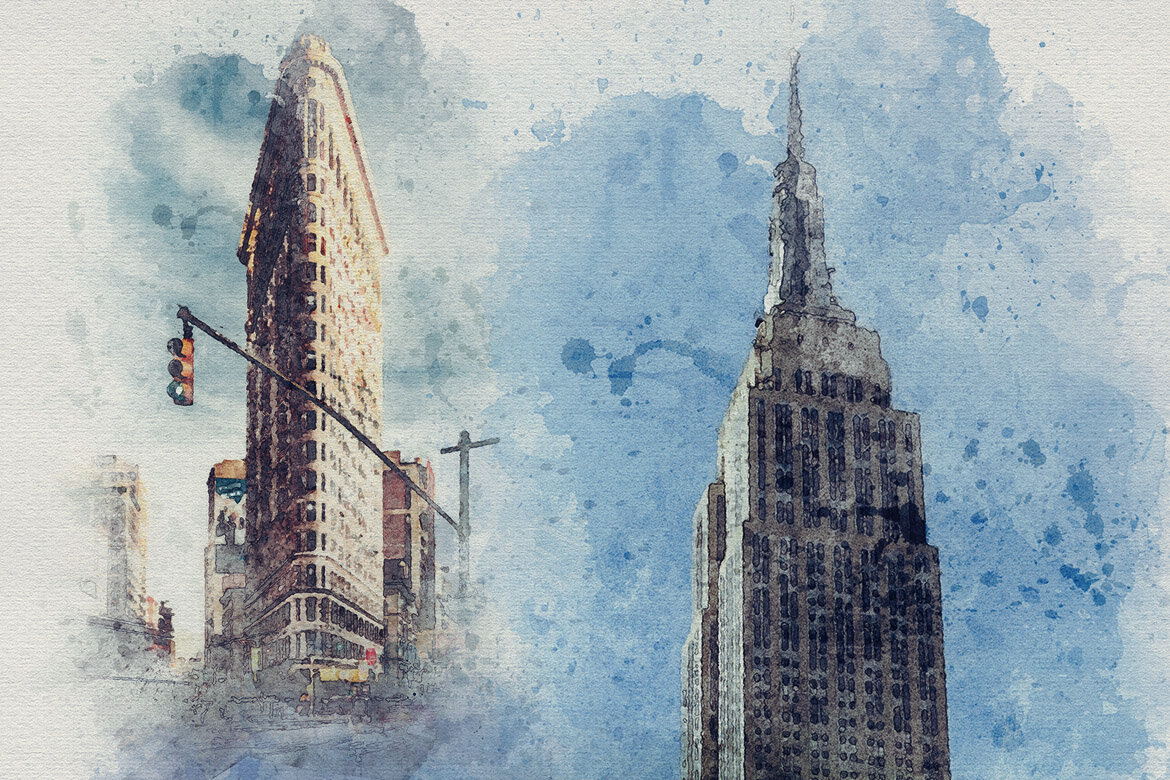 New York - 16 Free Watercolor Images - view 5
