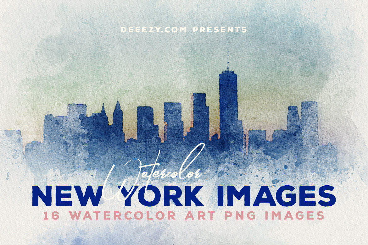 New York - 16 Free Watercolor Images - view 2
