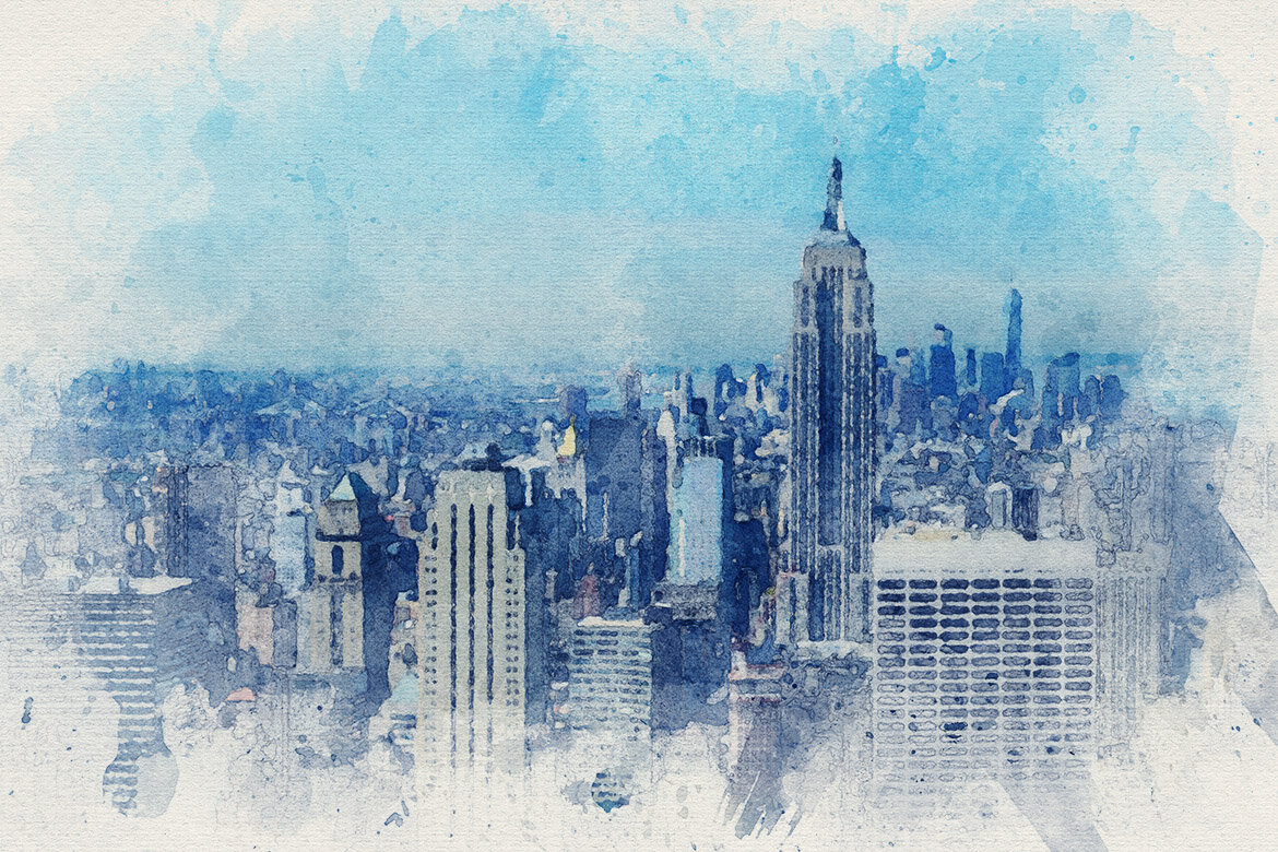 New York - 16 Free Watercolor Images - view 6