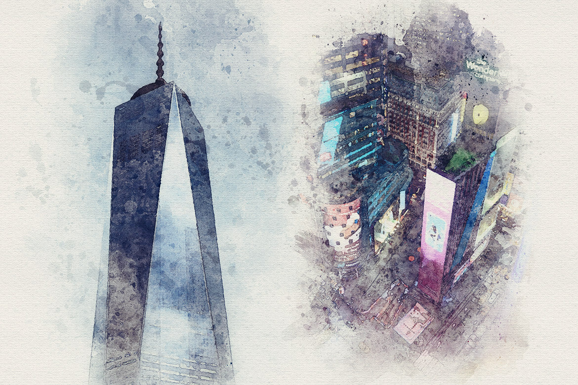 New York - 16 Free Watercolor Images - view 7