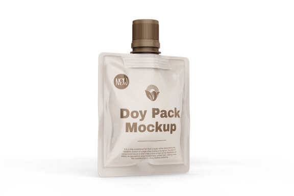 Plastic or foil packaging doybag FREE mockup