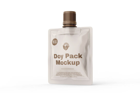 Plastic or foil packaging doybag FREE mockup
