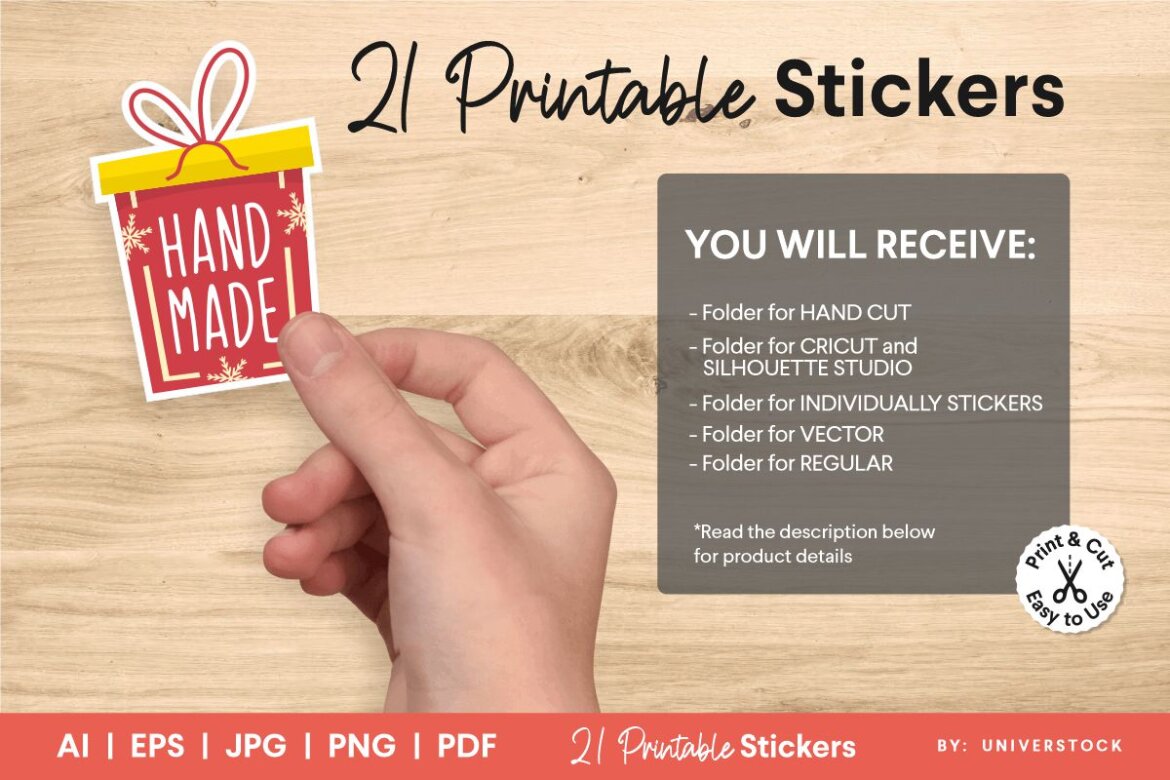 Free Christmas Stickers For Gift And Packaging - view 4