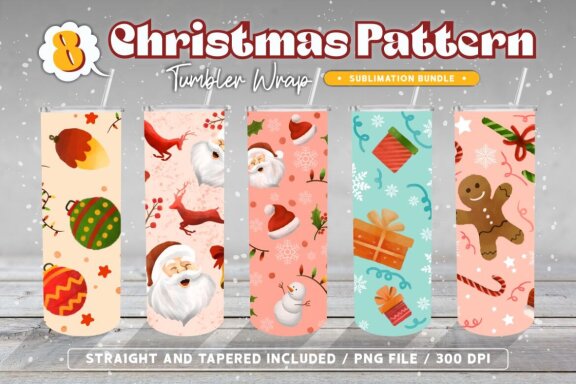 Free Christmas Skinny Tumbler Designs