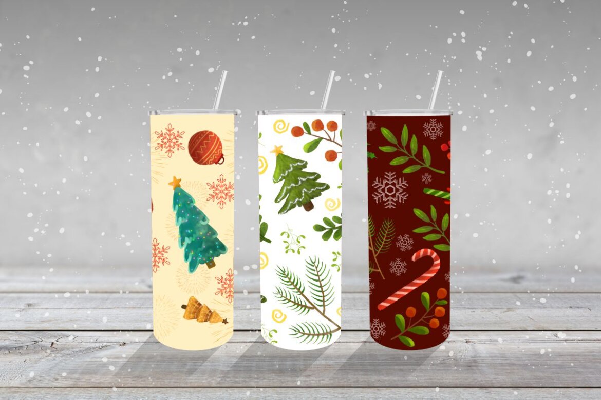Free Christmas Skinny Tumbler Designs alt