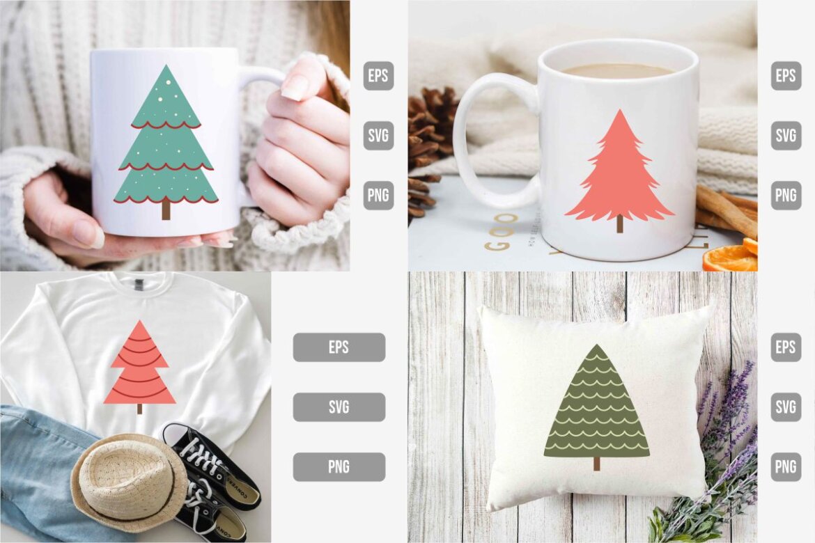 Christmas Trees FREE Clipart Bundle alternate