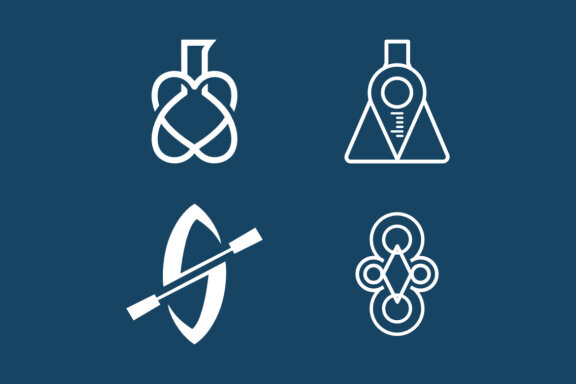 Lab S and ornament - Free Logo Shapes