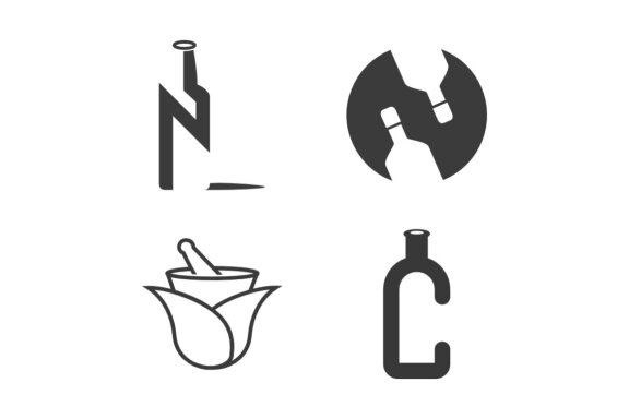Bottles and herb - Free Logo Shapes